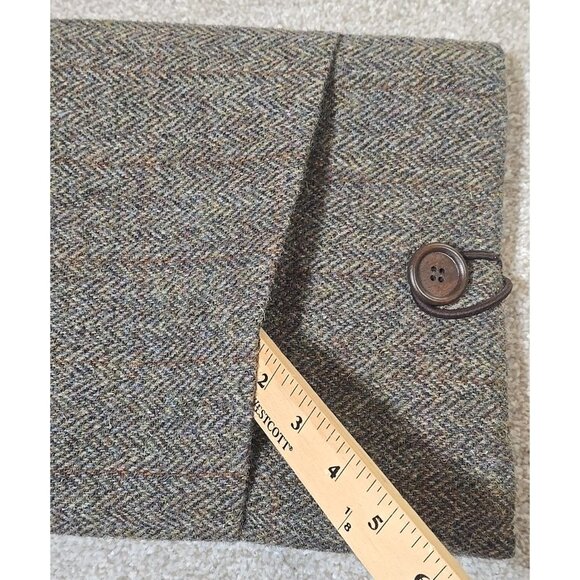 Harris Tweed Laptop Case Tablet Sleeve Nuthatch Design Quilted Kindle 13" x 10" - Picture 3 of 9